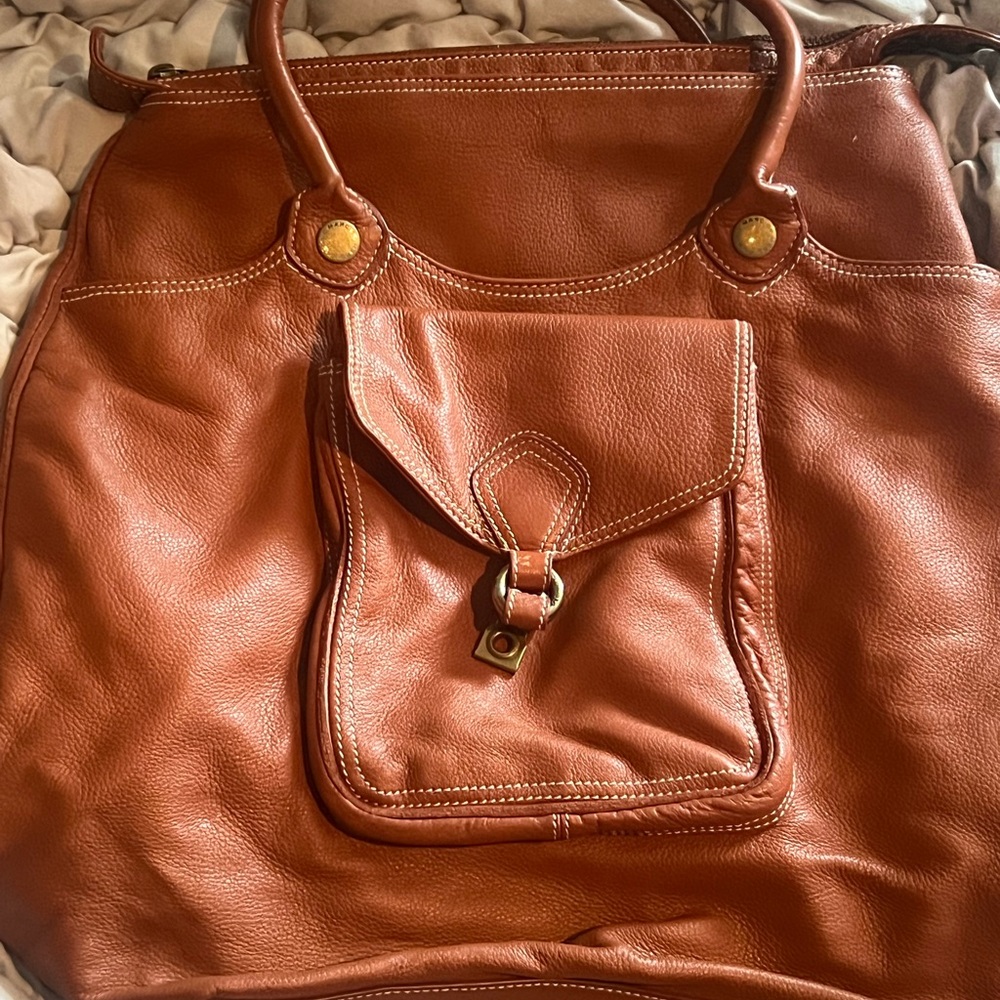 Marc by Marc Jacobs Elegant Brown Leather Tote Bag